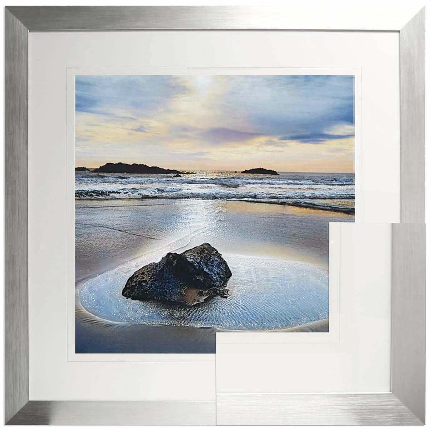 FP198 Wall décor art framed print seascape sliver frame